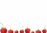 白色背景的草莓素材图片