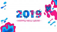 2019新年数字设计素材图片