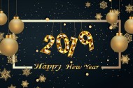 2019新年快乐艺术设计素材图片