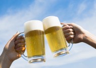 夏日清新背景素材啤酒西瓜风车向日葵图片