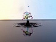 各种颜色水滴的倒影图片大全