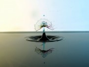 各种颜色水滴的倒影图片大全