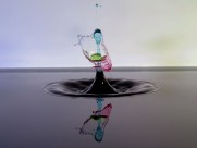 各种颜色水滴的倒影图片大全