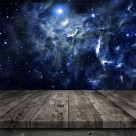 木板星空景色图片