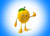 微笑的柠檬3D设计图片