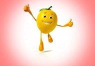 微笑的柠檬3D设计图片