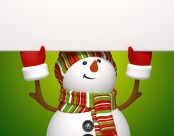 3D圣诞小雪人设计图片