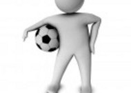 3D小人踢足球图片(500px小图)