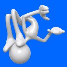 罕见！灰色3D小人（850×850）图片