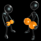 黑色3D小人png图片