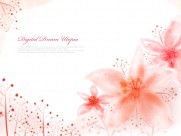 手绘梦幻花朵信纸底纹图片