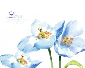 手绘梦幻花朵信纸底纹图片