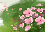 韩国唯美花朵背景图片
