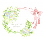 手绘丝带边框素材图片