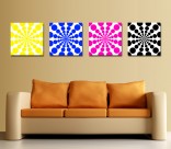 简约几何三联挂画图片