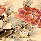 中国风牡丹三联挂画图片