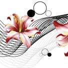 百合花三联挂画图片大全