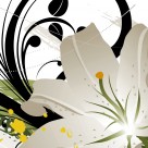 百合花三联挂画图片大全