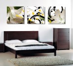 百合花三联挂画图片大全