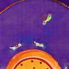 抽象风景油画图片