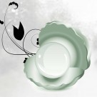 水墨花朵鱼三联画图片