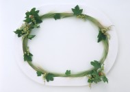 树叶、树枝绿色植物边框图片