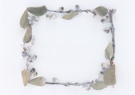 树叶、树枝绿色植物边框图片