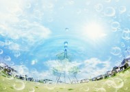 花朵和地球设计图片