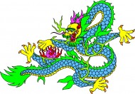 彩色龙纹图案图片