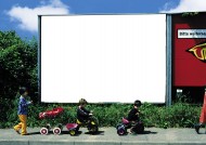 户外空白广告牌图片