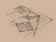 办公用品素描图片