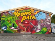 墙上的抽象涂鸦图片