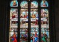 教堂玻璃彩色花窗图片