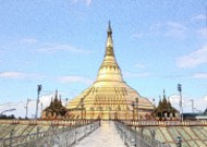 缅甸风情素描图片
