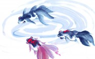 水墨画写意鲤鱼图片