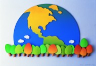 创意地球纸雕图片