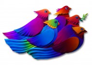 鸟类纸雕图片大全