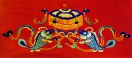 金鱼刺绣图案图片