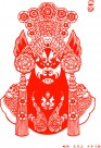 京剧脸谱剪纸图片