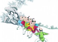 古代儿童玩耍绘画图片