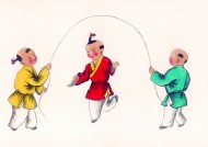 古代儿童玩耍绘画图片