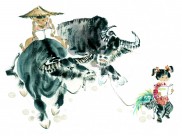 牧童绘画图片大全