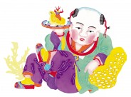 水彩人物年画图片