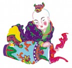 水彩人物年画图片