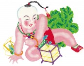 水彩人物年画图片