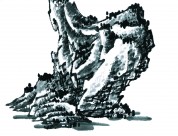 国画山石图片
