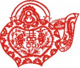 红双喜剪纸图片