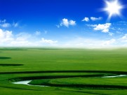 蓝天白云草地图片