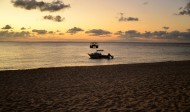 唯美的沙滩日落图片大全