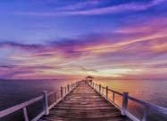 唯美码头景色图片